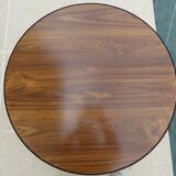 VINTAGE round coffee table in metal and wood