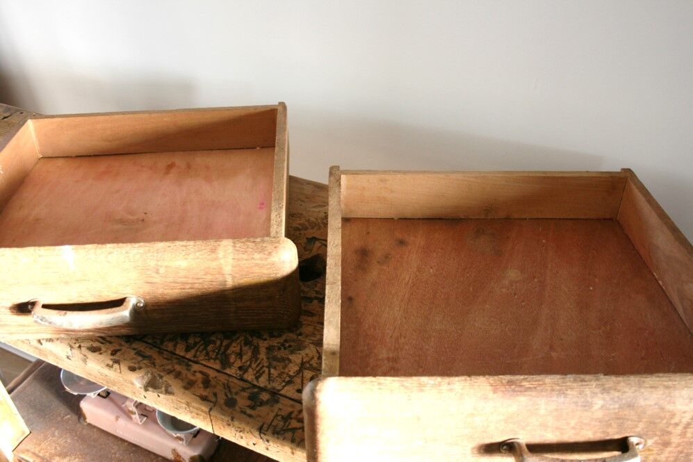 Antique wooden drawers