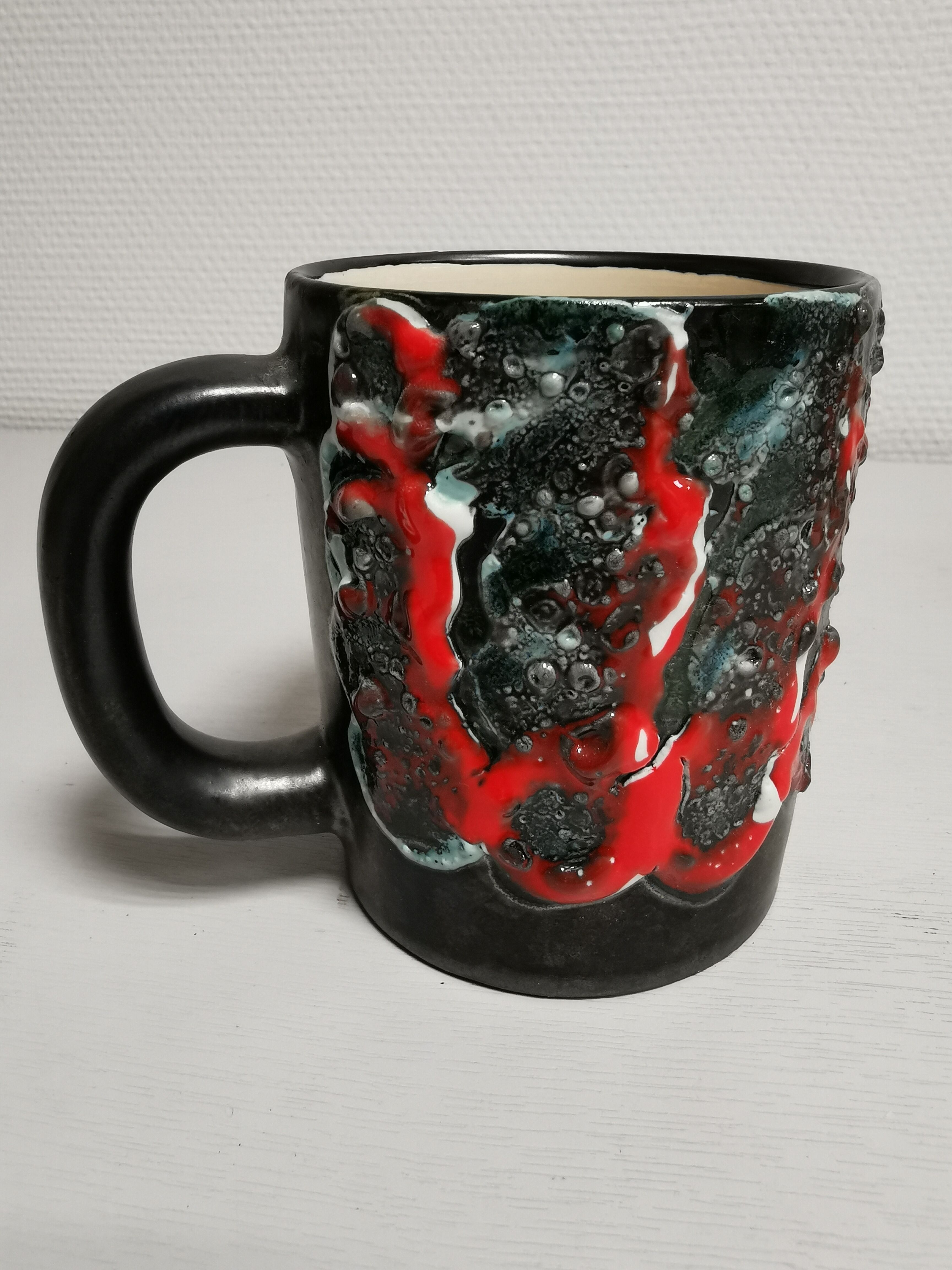 Mug vintage ceramic lava effect