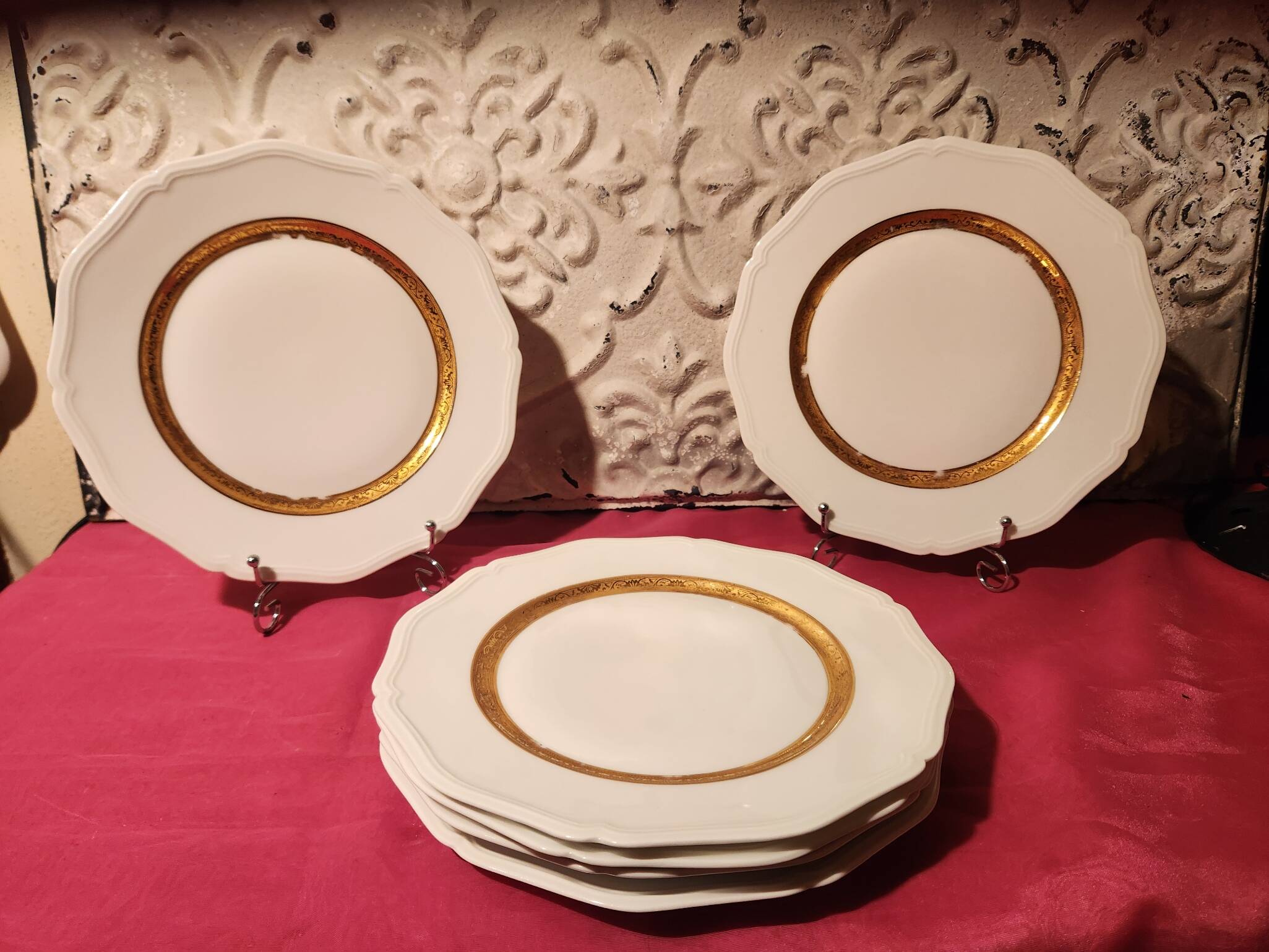 6 Raynaud Limoges porcelain dinner plates