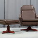 Leather ottoman chair, 1970