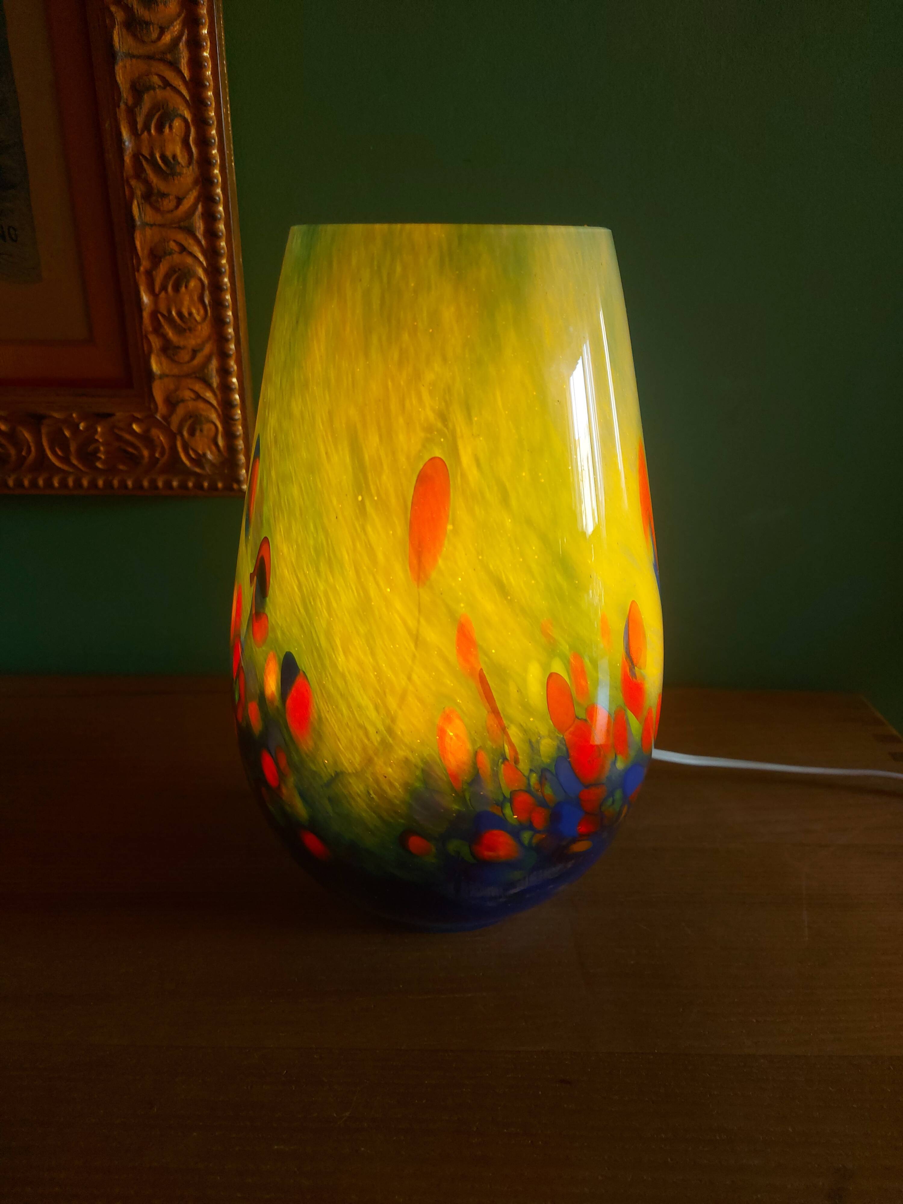 Blown glass lamp soisy, essonne