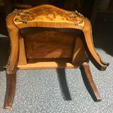 Curved commodus, tomb, Louis XV style, in marquetry, 3 drawers
