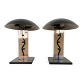Paire de lampes de table Big Design du milieu du siècle par Kamenicky Senov, années 1980