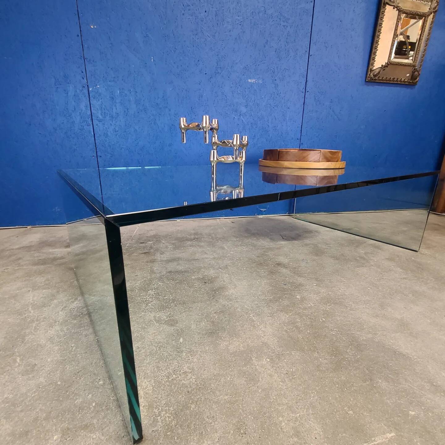 Table basse Eden en verre, années 80 par Tonelli Design