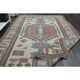 1970s Vintage Turkish Handmade Wool & Cotton Pink Area Rug 172x263