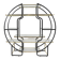 Sculptural Circular Étagère in Blackened Steel, Gold-Plated Metal and Glass