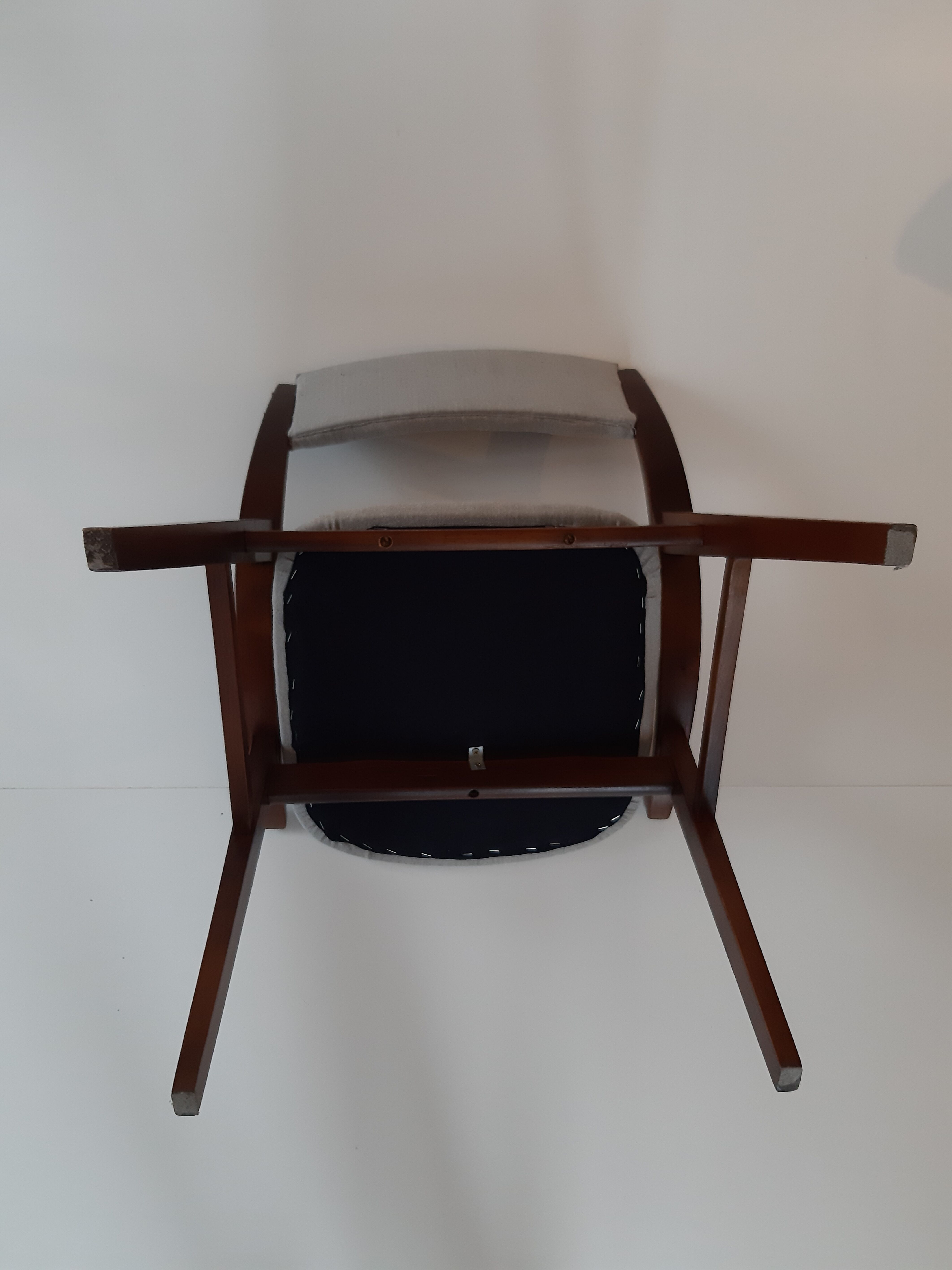Set of four "skoczek" or "ski-jumper" chairs Poland 1965
