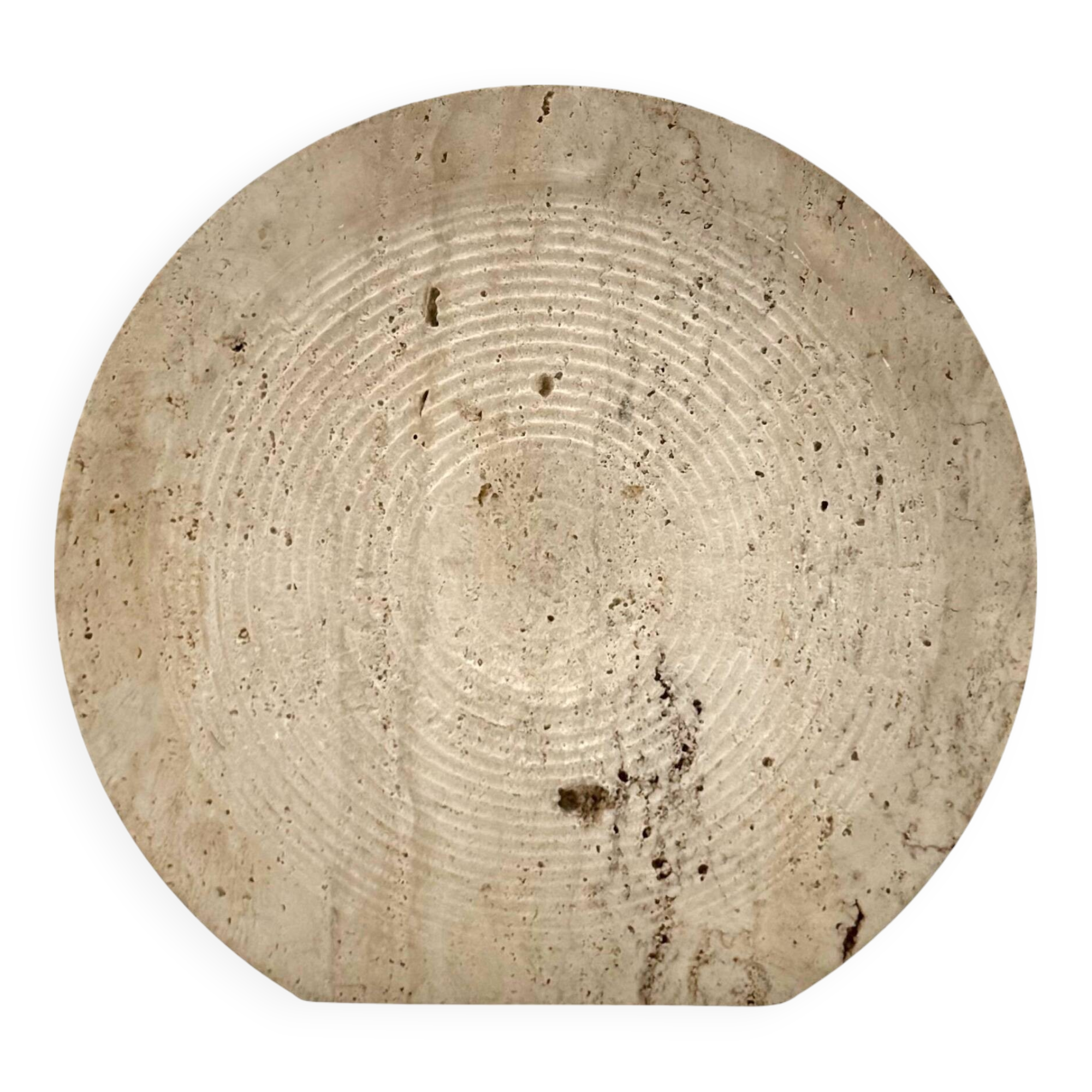 Mid-century modern travertine solifleur vase, Cerri Nestore, Italy, 1970s