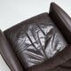Pair of Durlet lounge chairs brown leather Belgium 1960