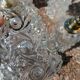 Set of 5 vintage molded glass globe suspensions