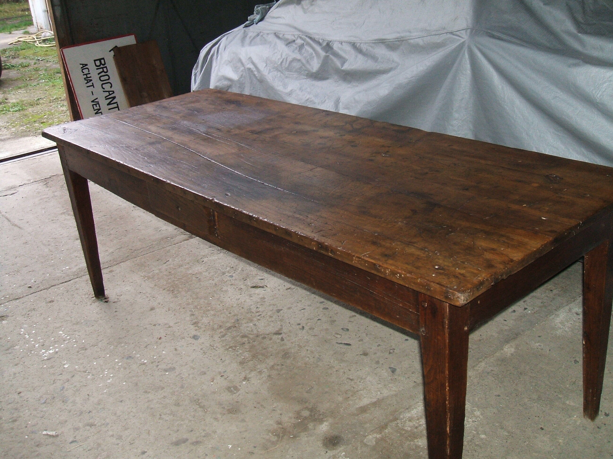 Farm table in massive chene