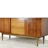 Midcentury 'wrighton' walnut and brass sideboard