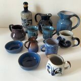 Blue tones stoneware tableware