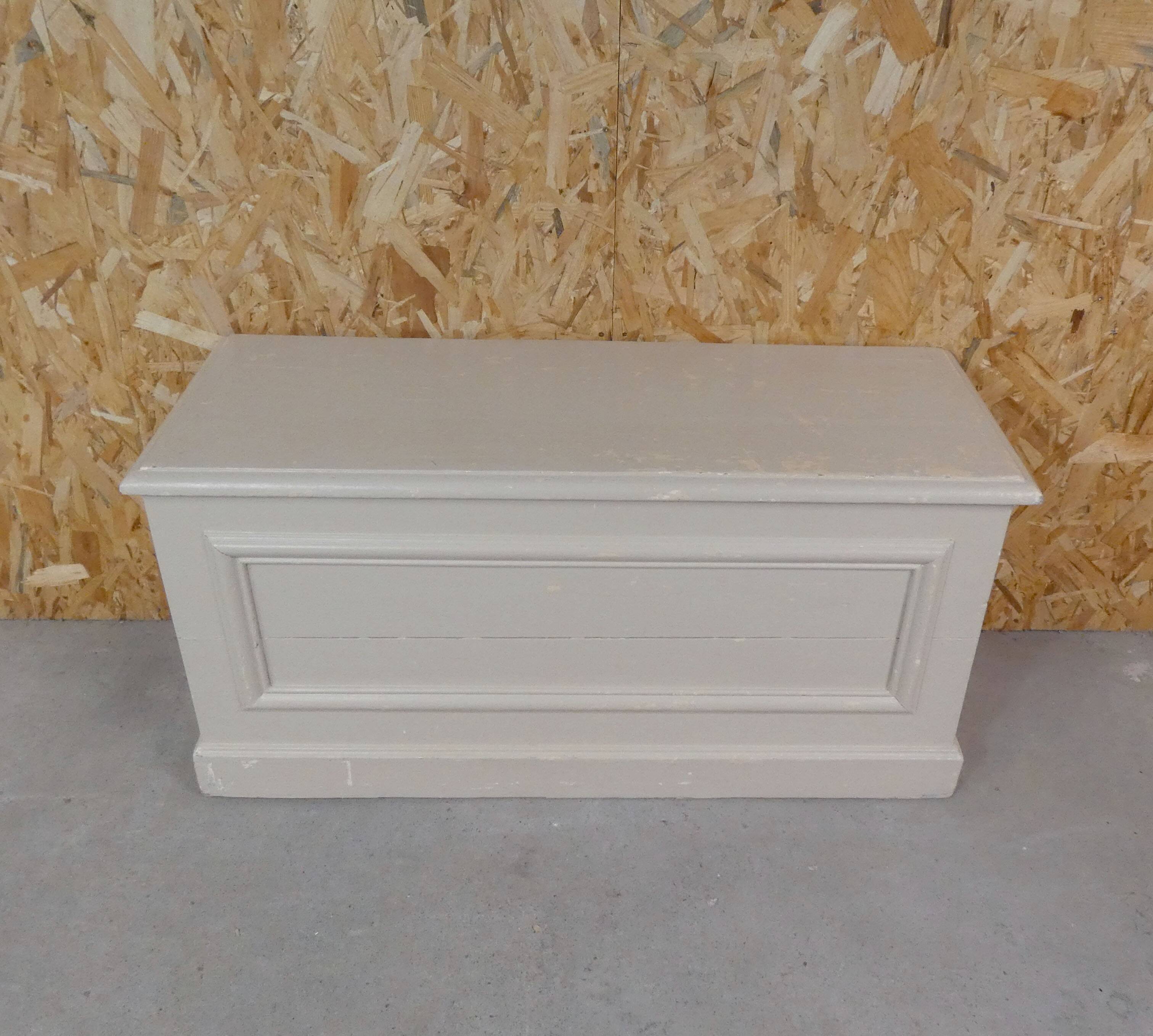 old solid wood bench chest