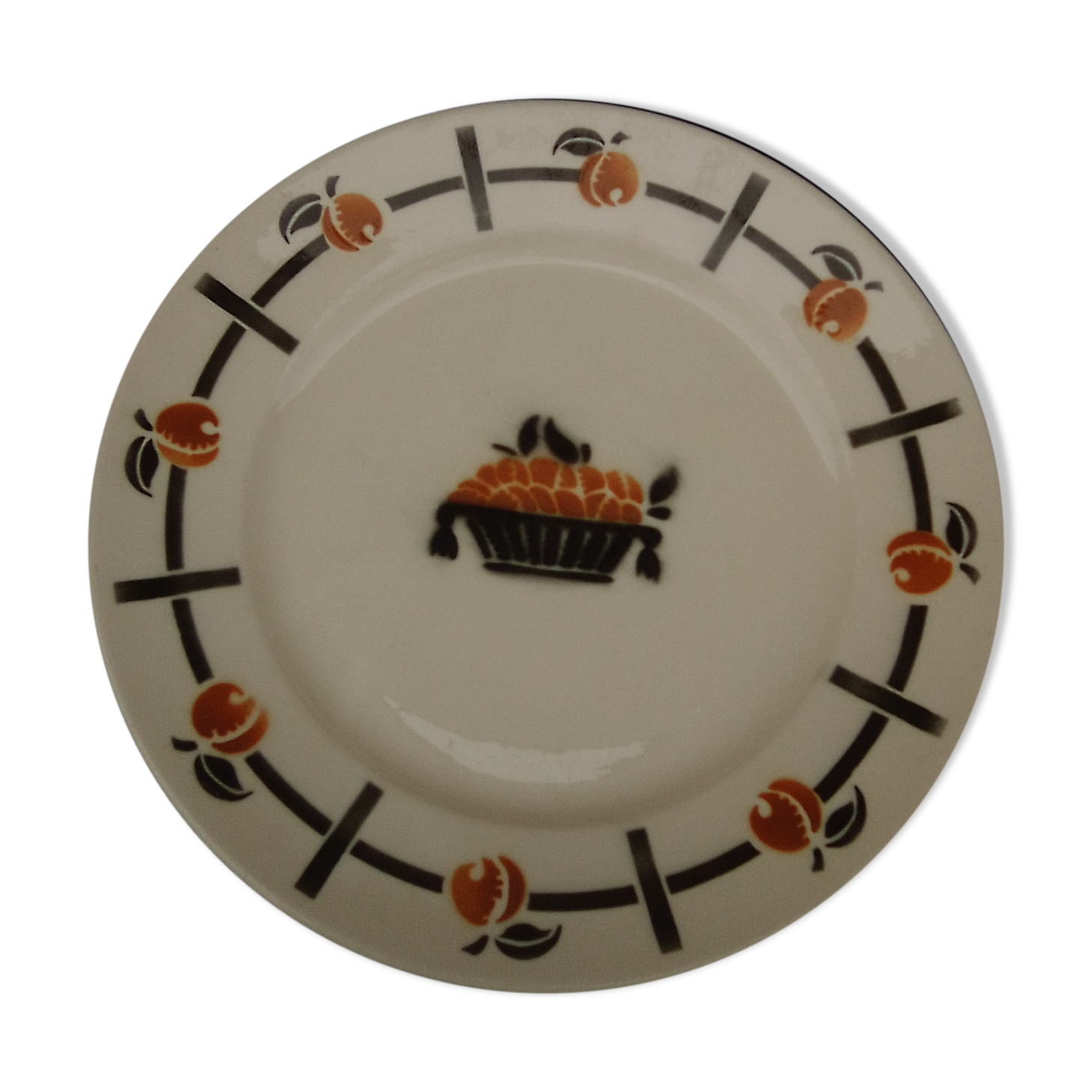 Plate in Badonviller earthenware model DOC diam 24 cm