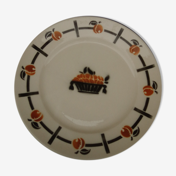 Assiette  en faïence de Badonviller modèle DOC  diam 24 cm