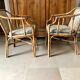 Pair of french bamboo armchairs 1970s