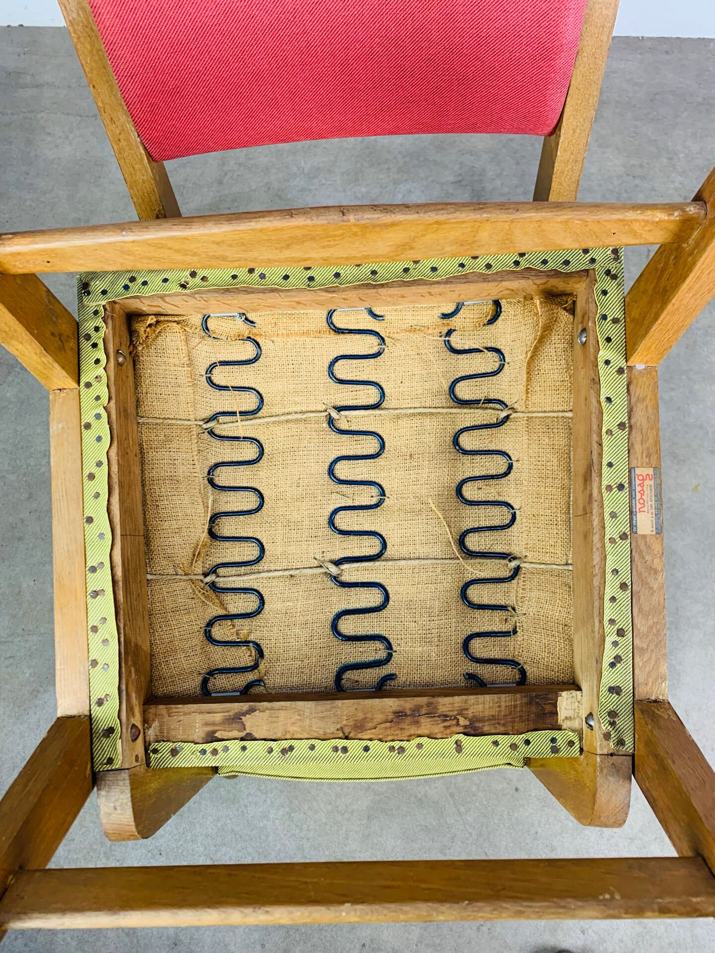 Pair of 50's style reconstruction chairs, wood