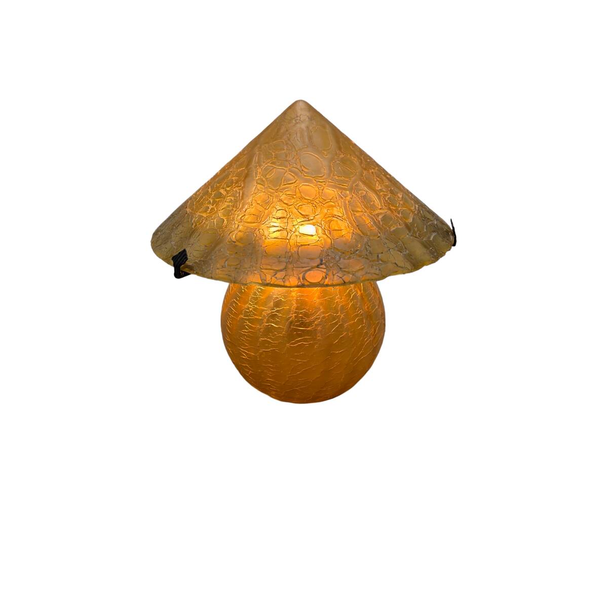 French Art Deco Glass Mushroom Table Lamp, 1920/30s