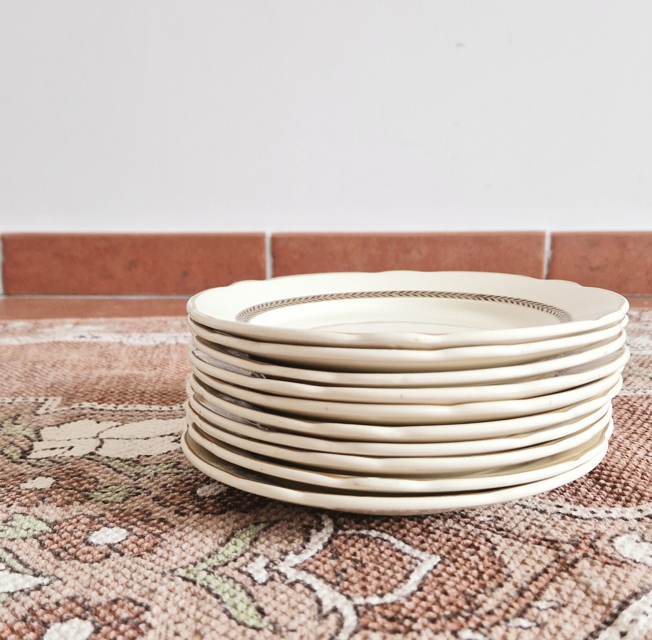 Set of 10 dessert plates Digoin Sarreguemines