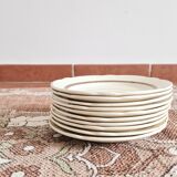 Set of 10 dessert plates Digoin Sarreguemines