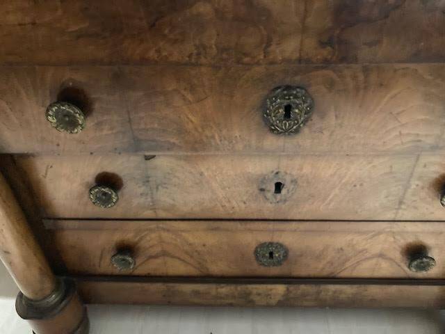 Empire style 4-drawer chest of drawers