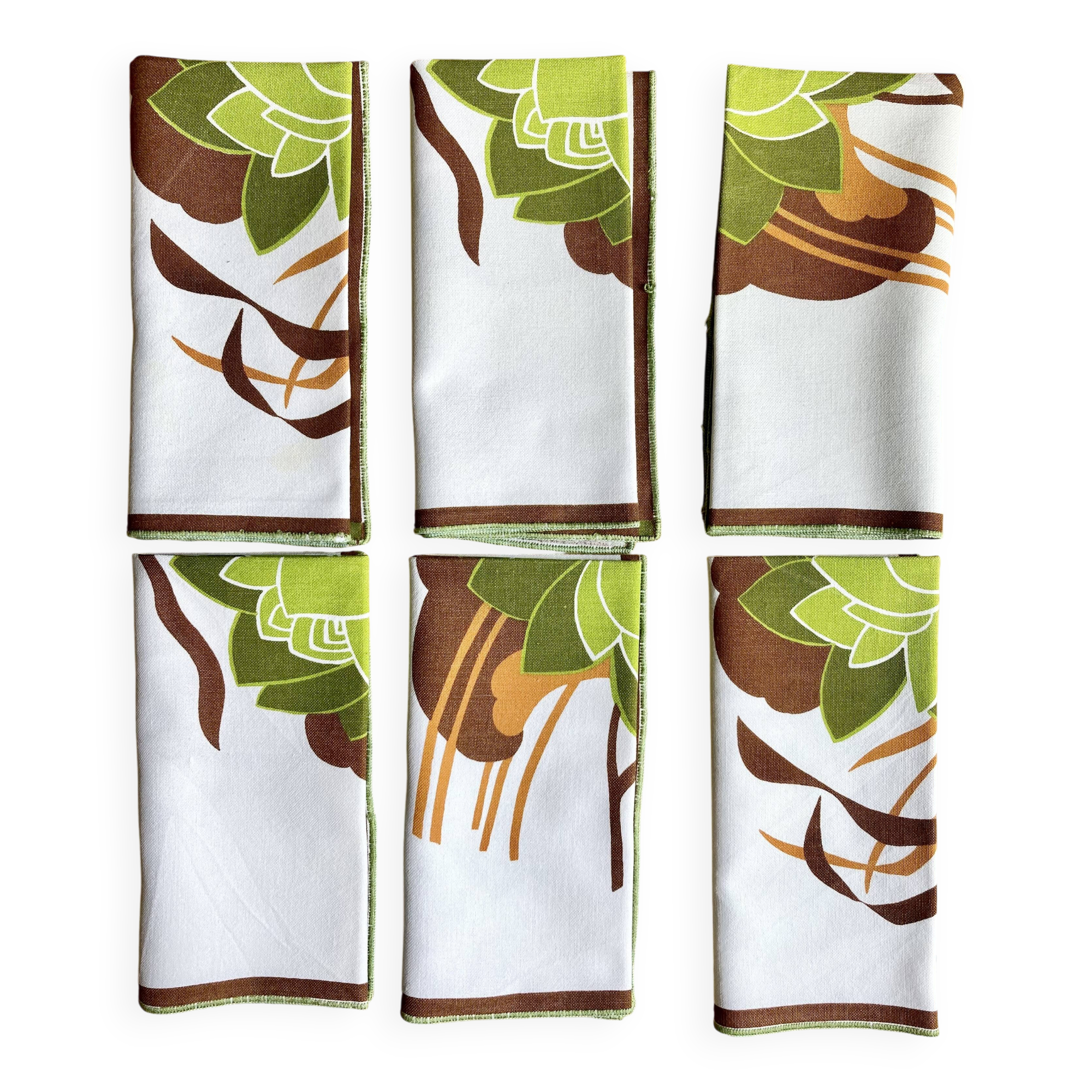 6 vintage / 70s napkins