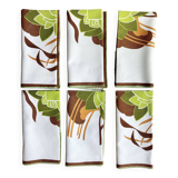 6 serviettes de table vintage / années 70