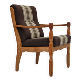 1970s, Danish design, oak wood armchair in furniture wool.