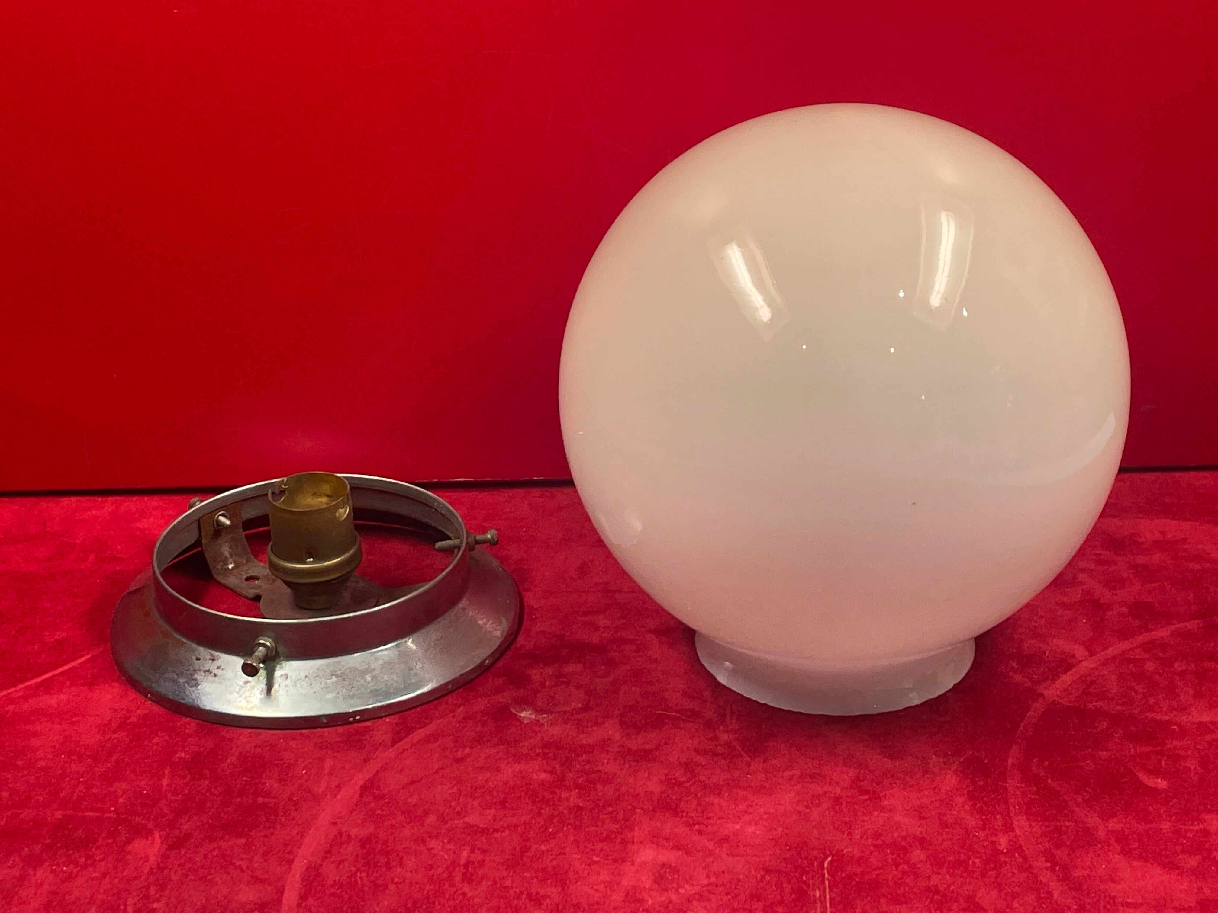 Ceiling lamp chandelier globe ball glass opaline