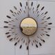 Sun mirror in line vautrin style with metal and coloured plastic beads