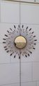 Sun mirror in line vautrin style with metal and coloured plastic beads