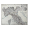Carte antique de l’Italie Northern Sheet vers 1869 Keith Johnston Royal Atlas Carte colorée à la main