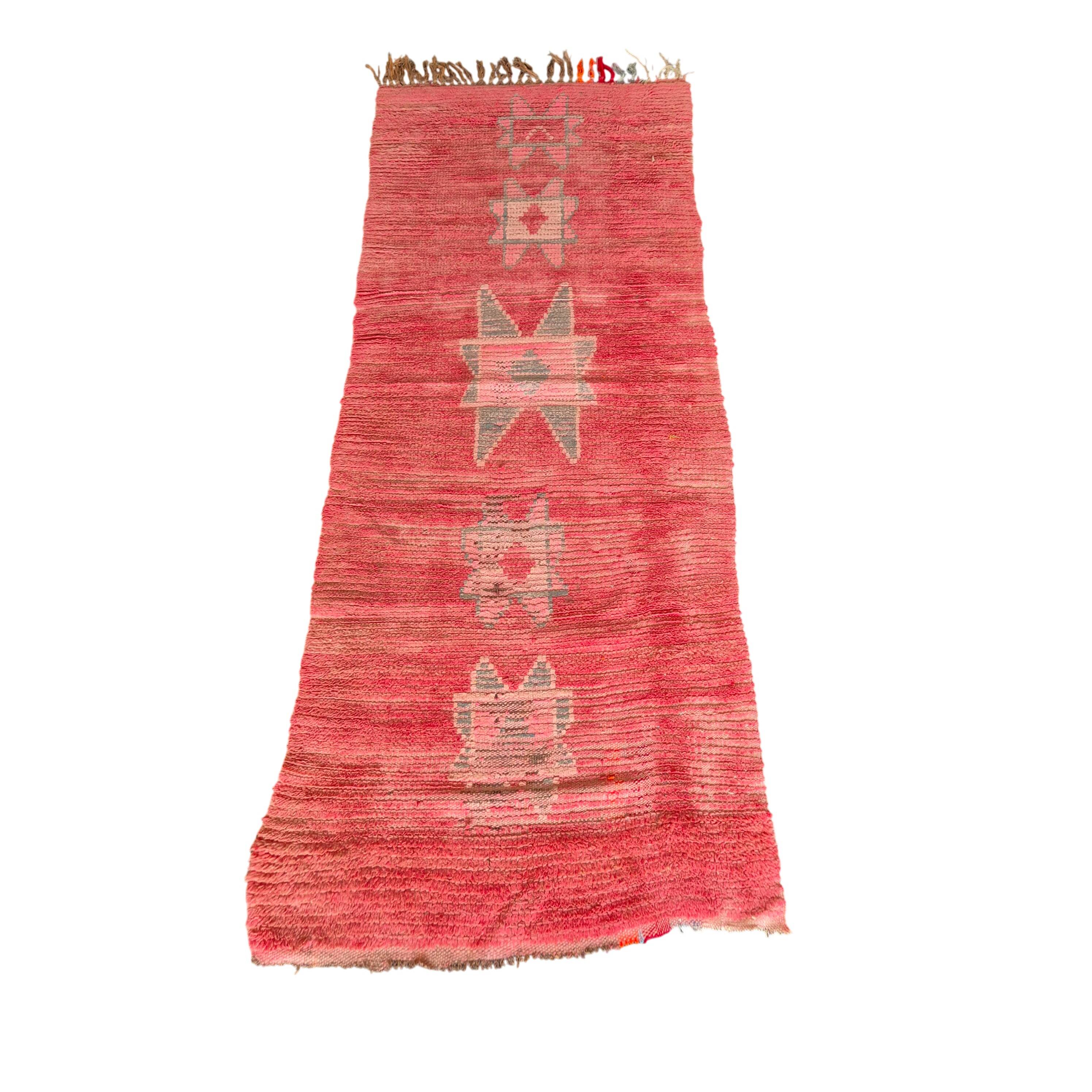 Ancient Berber rug 85x2.20