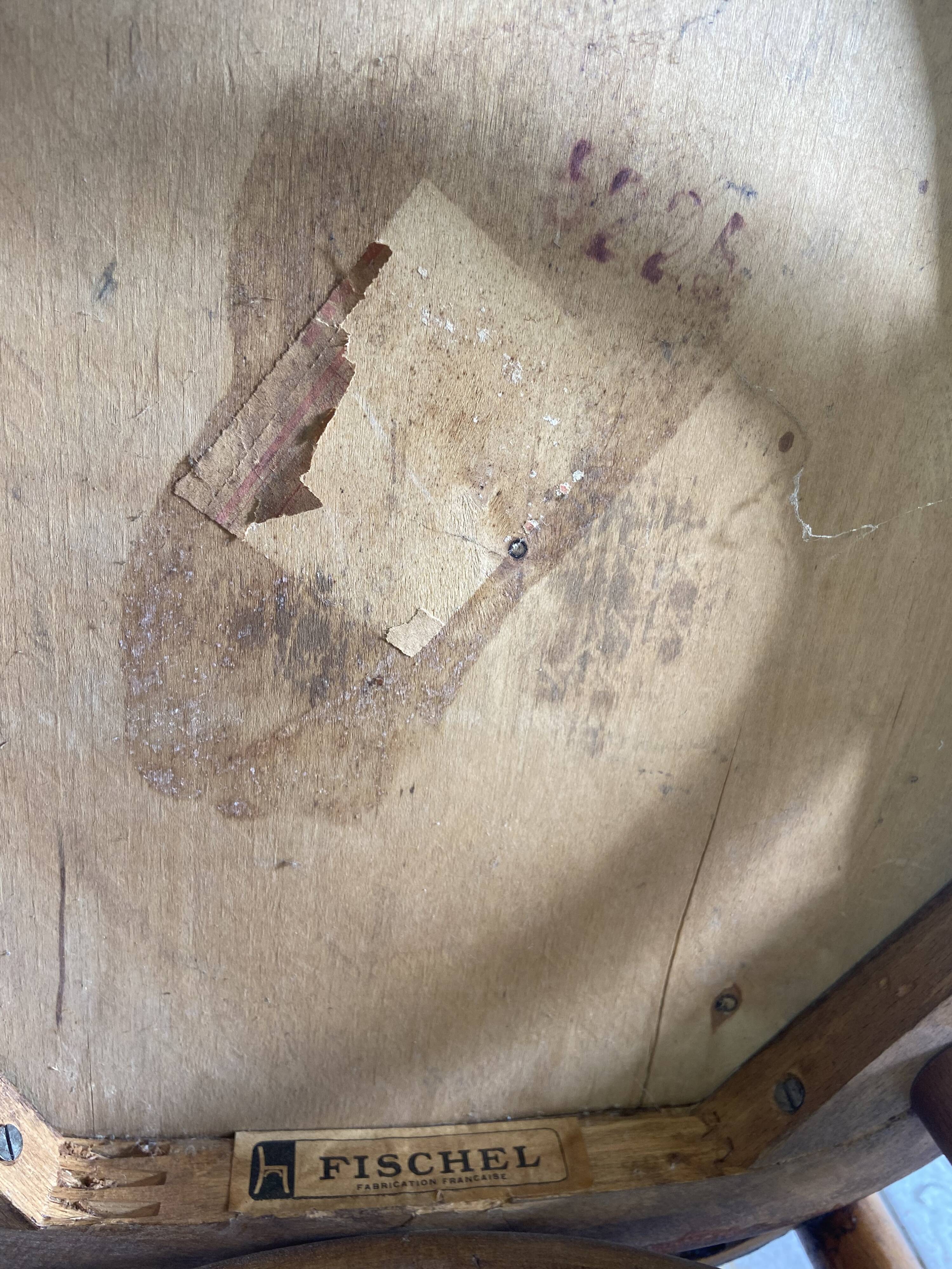 Mismatched curved wood bistro chairs (Fischel..)