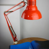 Orange Adjustable Achitect Table Lamp by Luxo, 1970s