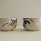 2 vintage tea cups floral patterns