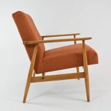 FOX terracotta curled armchair