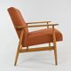 FOX terracotta curled armchair