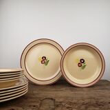 Service 12 assiettes - Gien, modèle Primevères