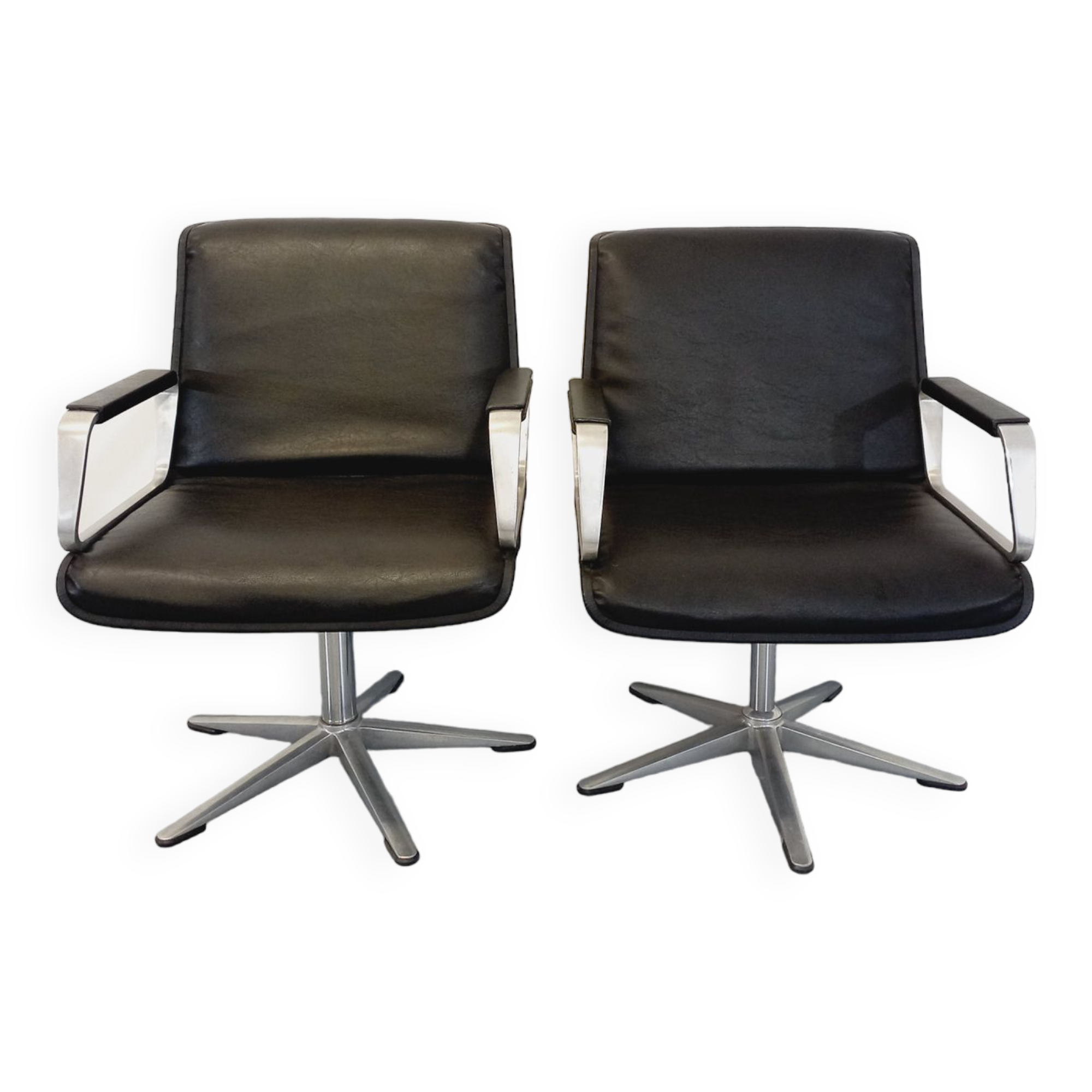 Pair of vintage office armchairs from the 60s and 70s by Wilkhahn