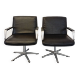 Pair of vintage office armchairs from the 60s and 70s by Wilkhahn