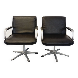 Pair of vintage office armchairs from the 60s and 70s by Wilkhahn