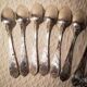 Set 11 dessert spoons in silver metal
