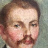 Portrait signed oil XIX th century