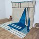 Handmade blue artisanal Moroccan Berber rug 310 X 215 CM