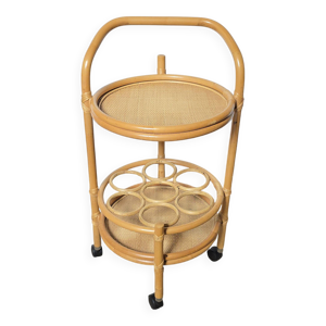 Desserte bar rotin vintage