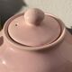 Théière anglaise en céramique rose vintage