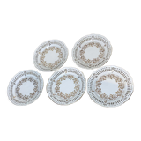 5 dessert plates signed Bavaria Germany